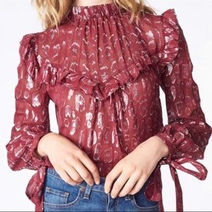 VERONICA BEARD silk brooks blouse